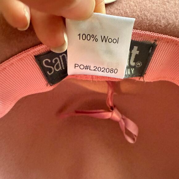 San Diego Hat Company Pink Wool Felt Fedora Gaga Joanne Sz O/S NWT - Picture 7 of 13